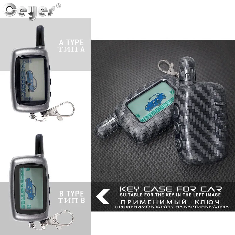 Carbon fiber key cover for Starline A6 A9 A8 (6)