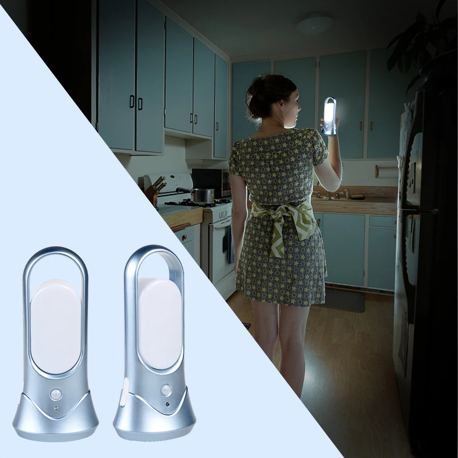 USB Rechargeable LED Night Light With PIR Motion Sensor Auto Smart Home Portable Lamp Toilet Kitchen Bedroom Cabinet | Лампы и