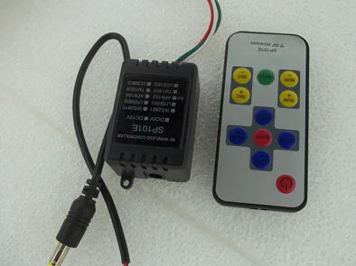 Бесплатная доставка Мини RGB контроллер SP101E RF беспроводной WS2811 WS2812B Светодиодная