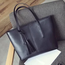 2016 fall plaid thread handbags/fringed shoulder bag/leisure large capacity shopping bag/PU leather casual tote/women messenger