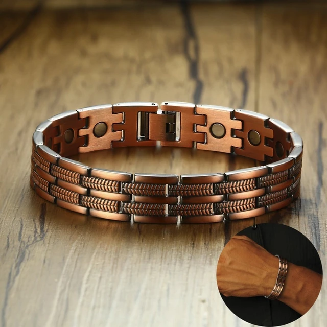 Pure Copper Magnetic Bracelet - 12 Magnets, 2000 Gauss each –  TheBraceletShoppe