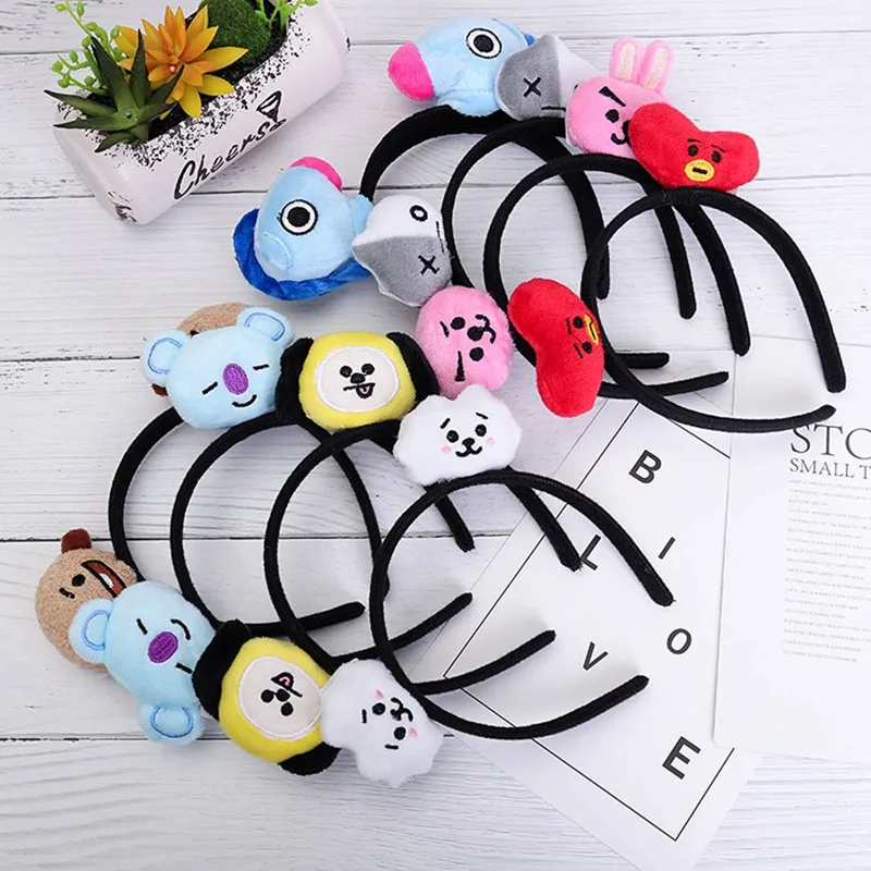 BT21 BTS Kpop Headbands Plush Hair Hoop Accessories - Kpop 