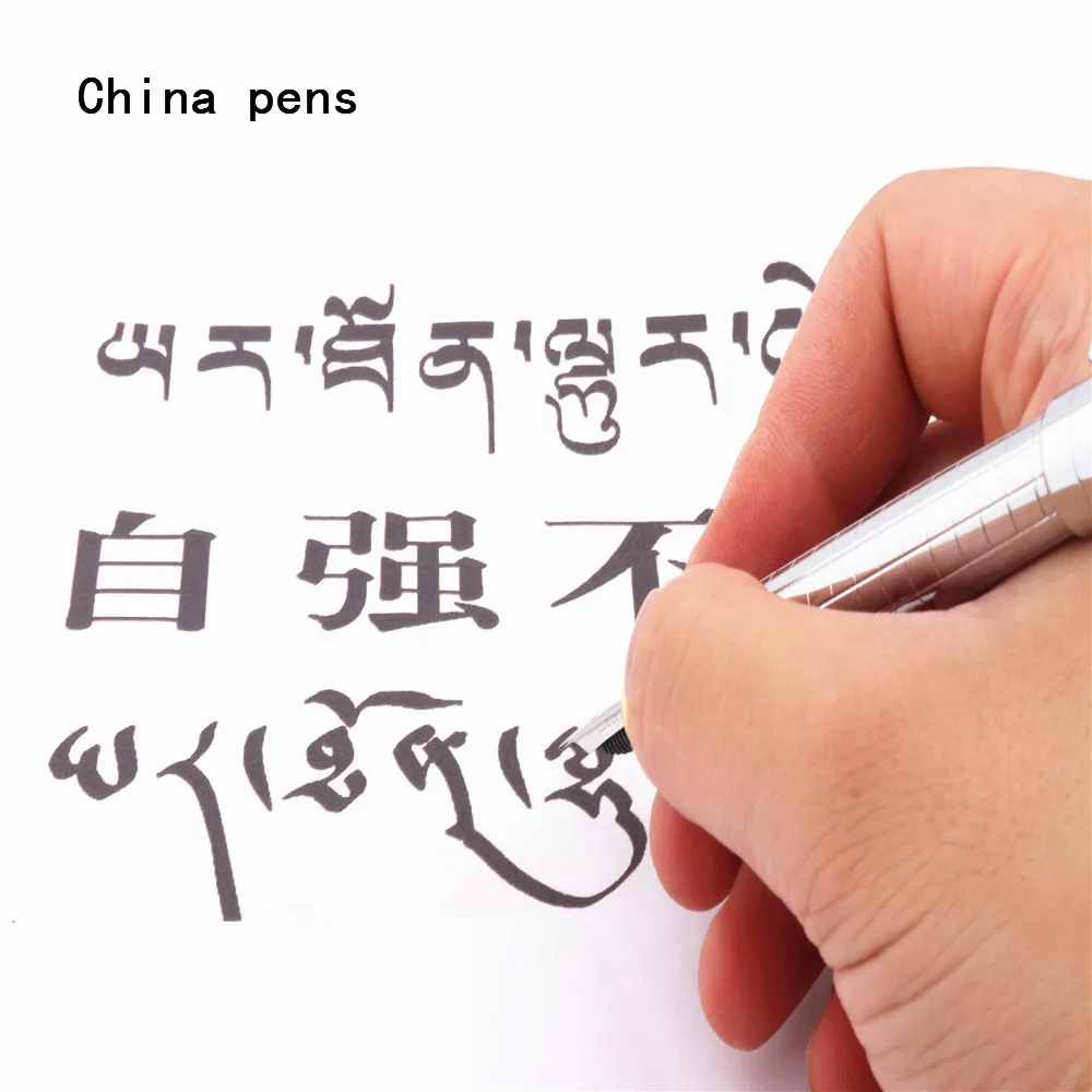 Роскошное Качество 511, платиновая английская каллиграфия, художественная ручка, цветочное тело, плоская ручка, тибетская Арабская школьная офисная авторучка, Новинка