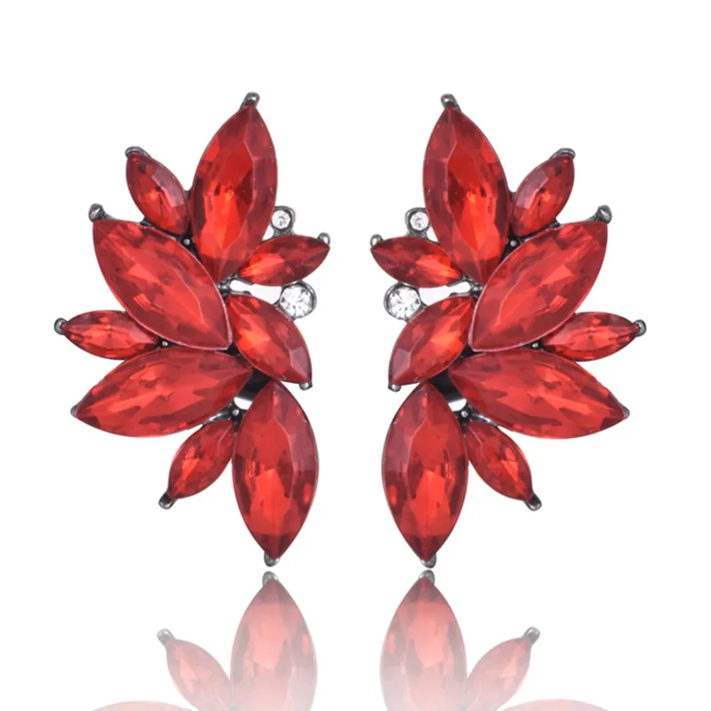

Wing Shape Crystal angel Big earring 2018 New fashion statement stud earrings for women