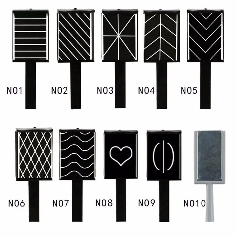 Shellhard 11pcs/set Nail Magnet Lightweight Nail Magnet Set Wand Magnetic Pen For Cat Eye Gel Polish Nail Art Tool
