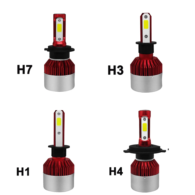 

S2 Turbo Car Led headLight Ampoule H7 H4 9003 HB2 Hi/Lo H1 H3 Headlamp Light Bulbs lampada led carro 6000K 55W 16000lm 12v