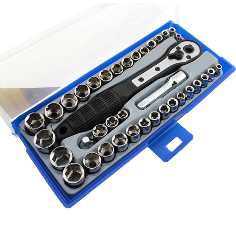 38 In 1 Torque Wrench Socket Set 3/8 Inch/Metric Ratchet Driver Socket