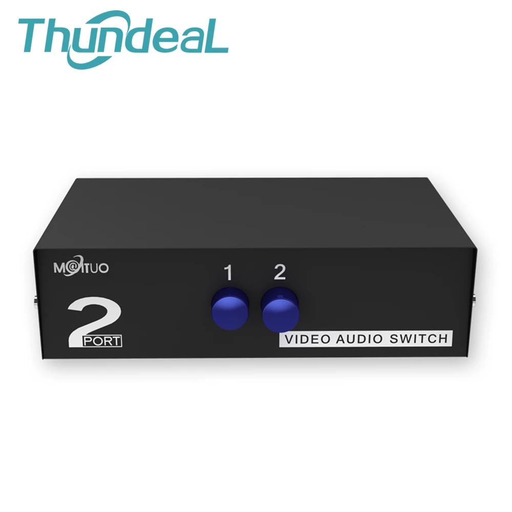 Thundeal 4 в 1 выход AV аудио видео сигнал Переключатель коробка композитный для HDTV LCD DVD