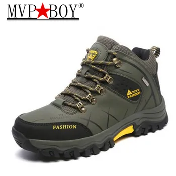 

MVP BOY Men's Casual Warm Shoes Winter Outdoor Plush High-Top Cotton Shoes For Men Breathable Sport Footwear Man Trainers 39-47