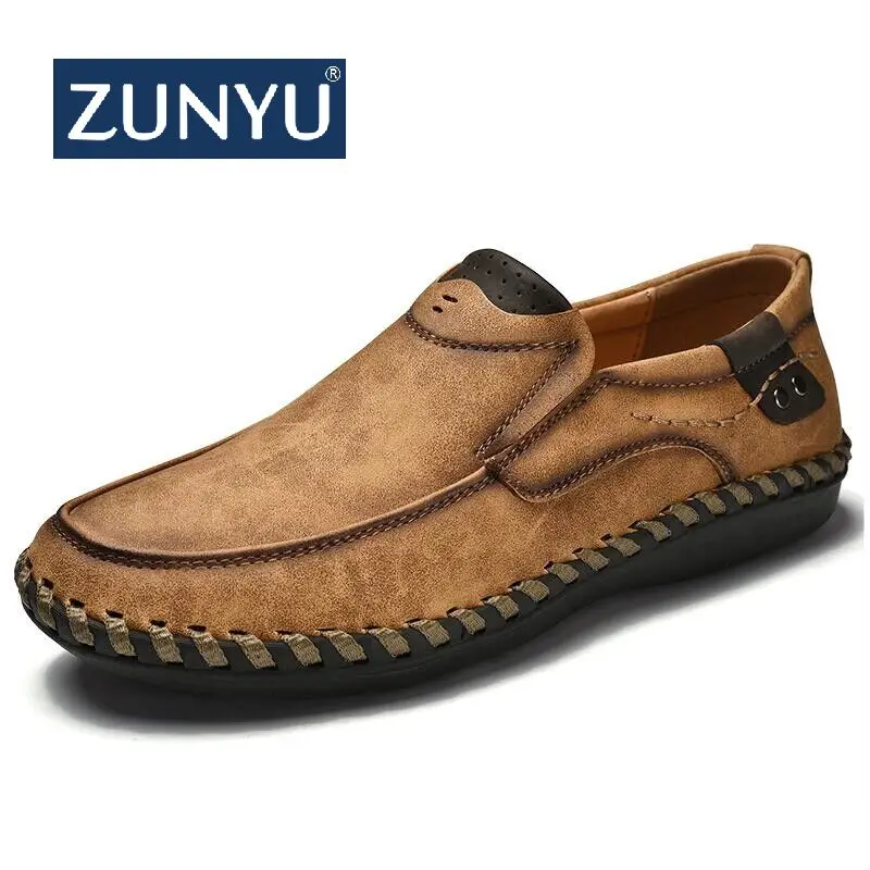 

ZUNYU New Summer Casual Shoes Men Fashion Loafers Men Casual Driving Shoes Soft Moccasins Flats Slip on Footwear Men Size 38-48