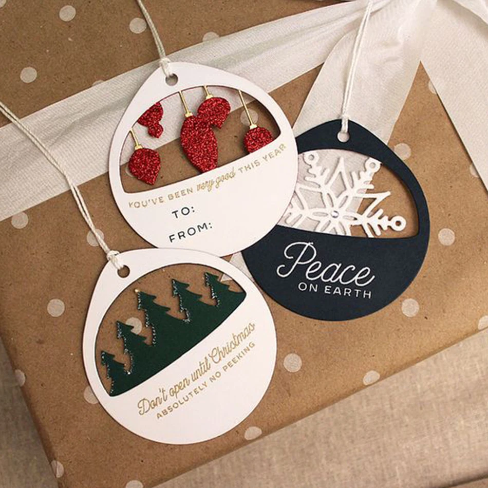 

Christmas bell snowball Bookmark Metal Cutting Dies Stencils for DIY Scrapbooking/photo album Decorative Embossing DIY Paper