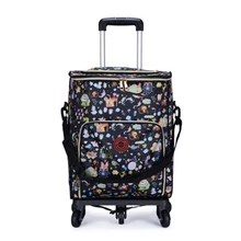 Женская корзина для покупок, сумка для покупок/корзина, универсальная сумка на колесиках, съемная складная сумка из алюминиевой фольги, бумажные изоляционные сумки