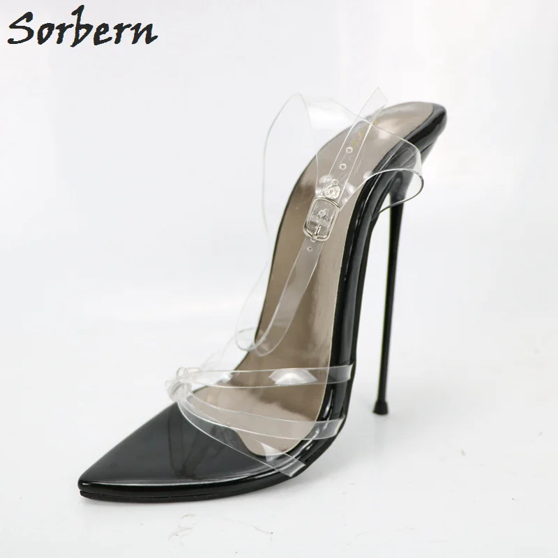 Sorbern Sexy 16Cm Metal High Heels Sandals For Women Summer Shoes Cross