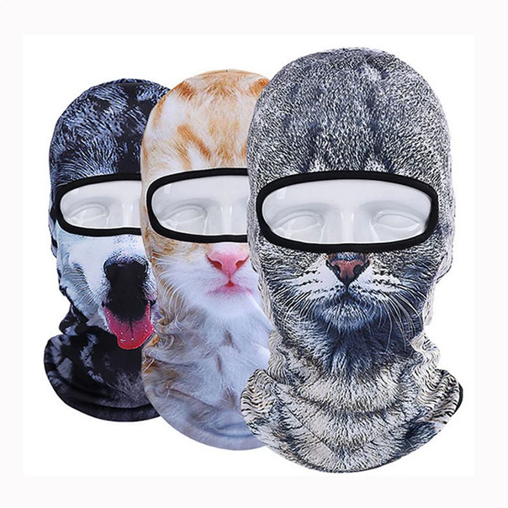 

3D Cat Dog Animal Balaclava Bicycle Mask Bike Snowboard Party Skullies Beanie Helmet Liner Winter Hat Warmer Full Face Mask