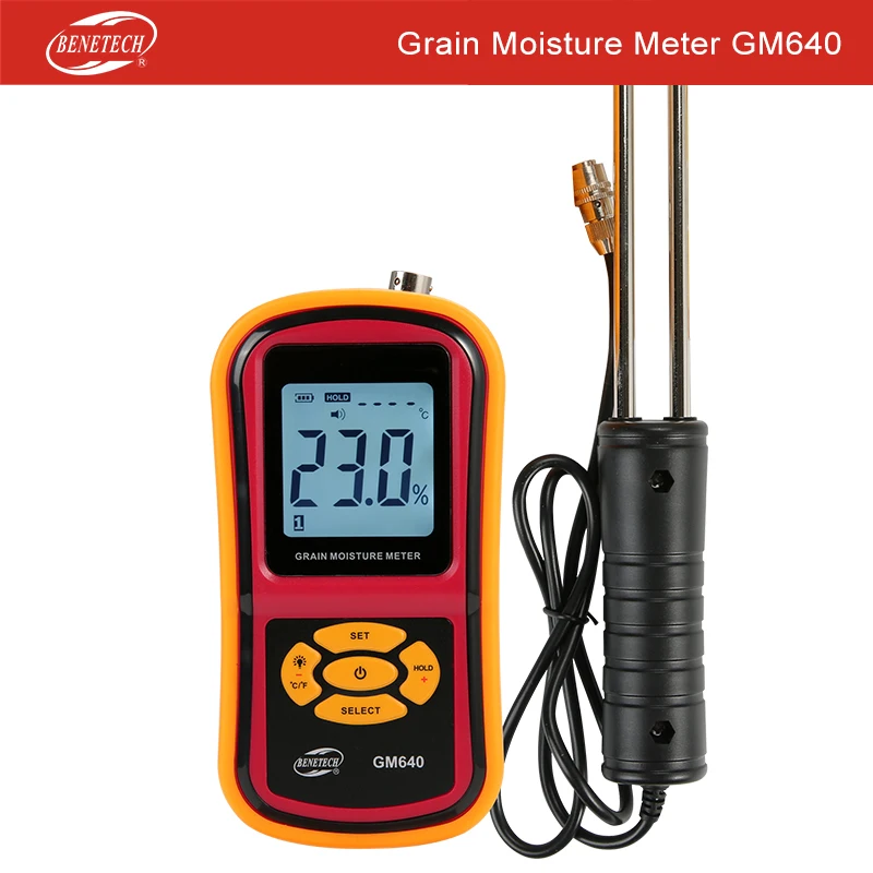 

Grain Moisture Meter with Long Proble for Rice Coffee Wheat Hygrometer