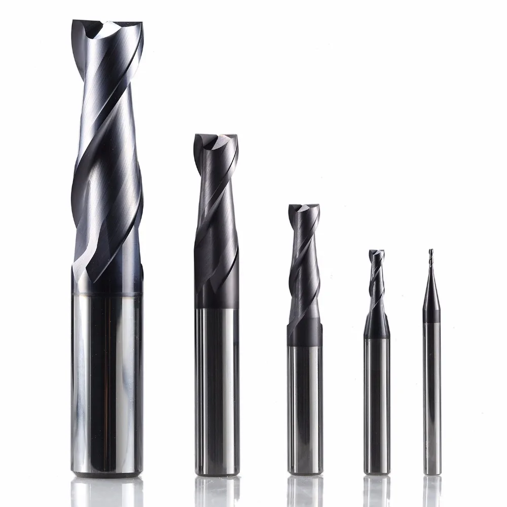 

GM-2EL tungsten steel 2 flute square head coated end mill cnc milling cutter cutting tools for metal machining profile HRC45