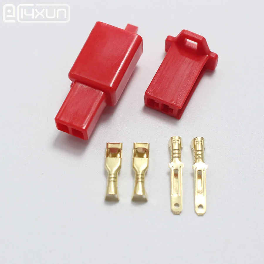 

2set 2.8mm 2P Red Electrical Connector Kits 2.8 2Pin Male Female Socket Plug for Motorcycle Car ect