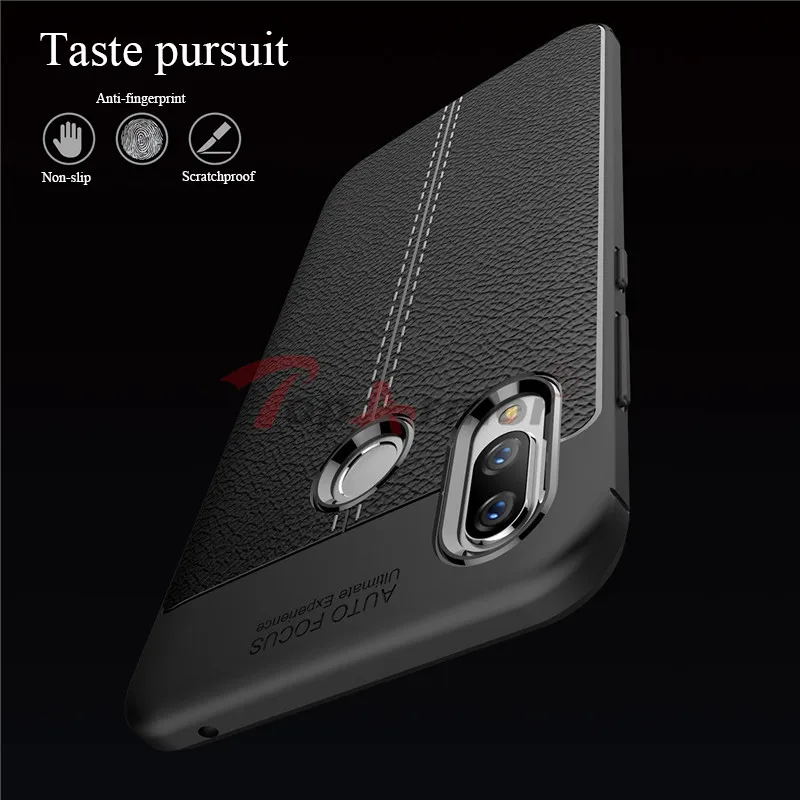 Роскошный мягкий ударопрочный чехол из ТПУ для Huawei Honor Play Litchi с узором 6 3 дюйма