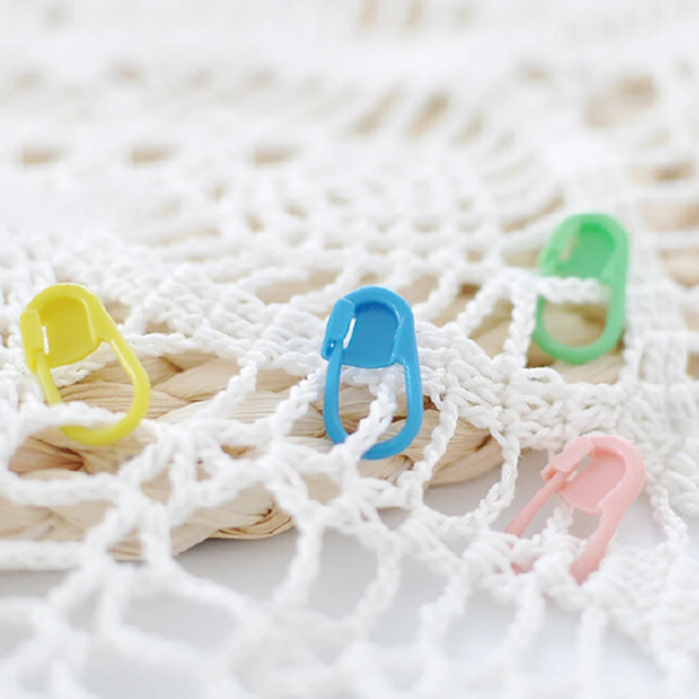 

100pcs Marker Holder Needle Clip Sewing Pin Knitting Crochet Locking Stitch Markers Crochet Latch Knitting Tool
