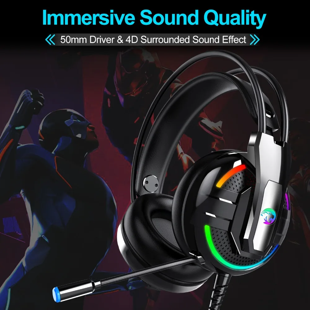 Фото Наушники A18, стереогарнитура для игр, бас, Hi-Fi наушники с поддержкой микрофона 3,5 мм, AUX для ПК, видеоигр №4