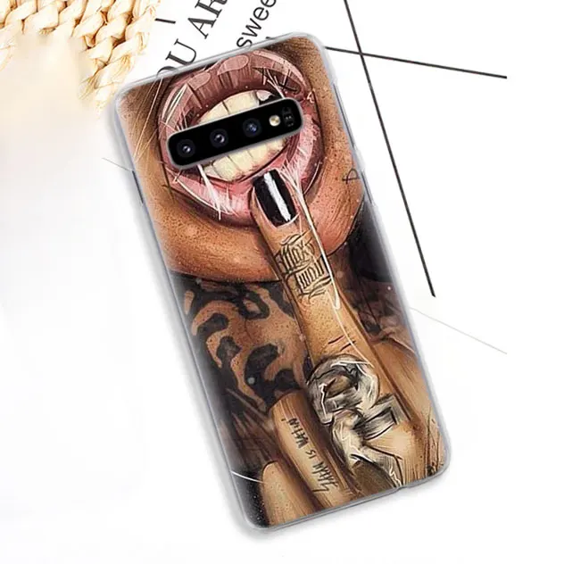Чехол для телефона с сексуальным рукавом и татуировкой для девушек samsung Galaxy S10e S10 S8 S9 Plus S6 S7 Edge A40 A50 A70 M20 жесткий чехол-накладка - Цвет: 15
