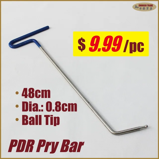 steel pdr tools paintless dent repair hook rods crowbar pay bar auto body sheet metal tools