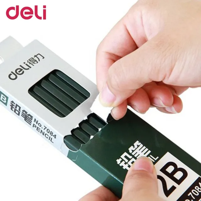 Best Offers Deli ugreen 12pcs/Pack Stationery 2B Pencil Universal Practical Pencil For Drawing Writing Sketch Shading Artist School Supplies