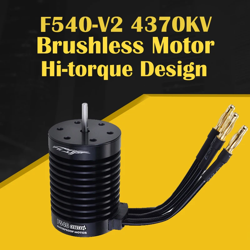 

F540-V2 3300KV 4370KV Brushless Sensorless Waterproof Motor 4 Pole 3.175mm For 1/10 RC Drift Racing Off-road Car