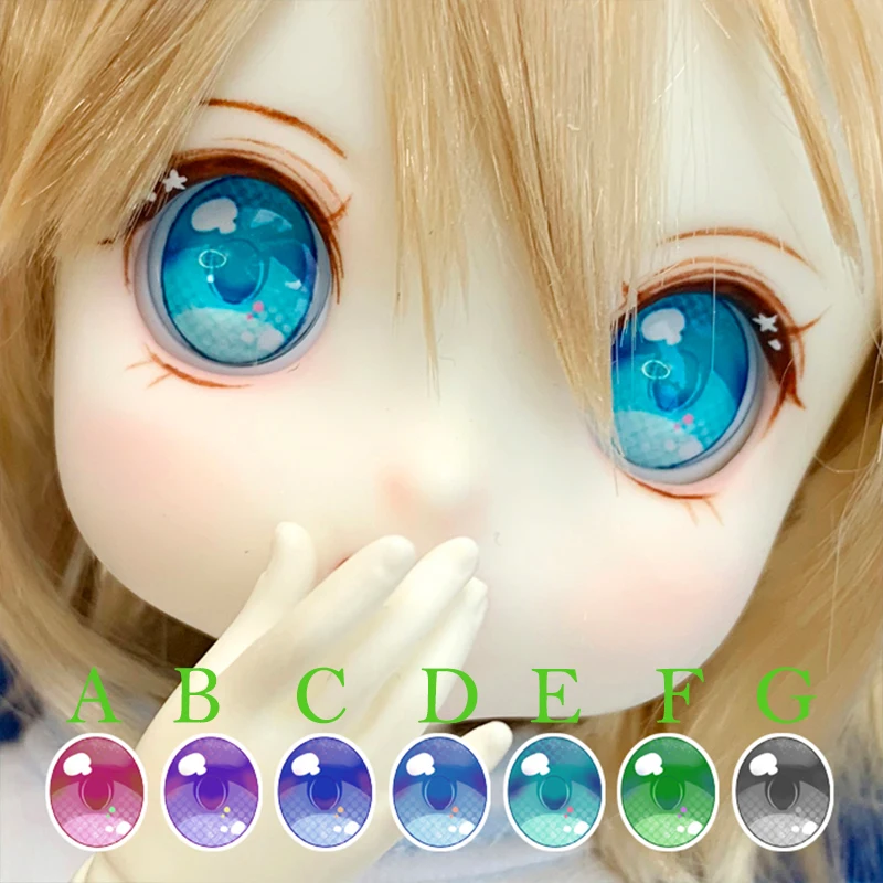 BJD глаза для кукол 10-24 мм 2D кукла Мультяшные глаза для 1/8 1/6 1/4 1/3 BJD DD кукла аксессуары глаза для кукол