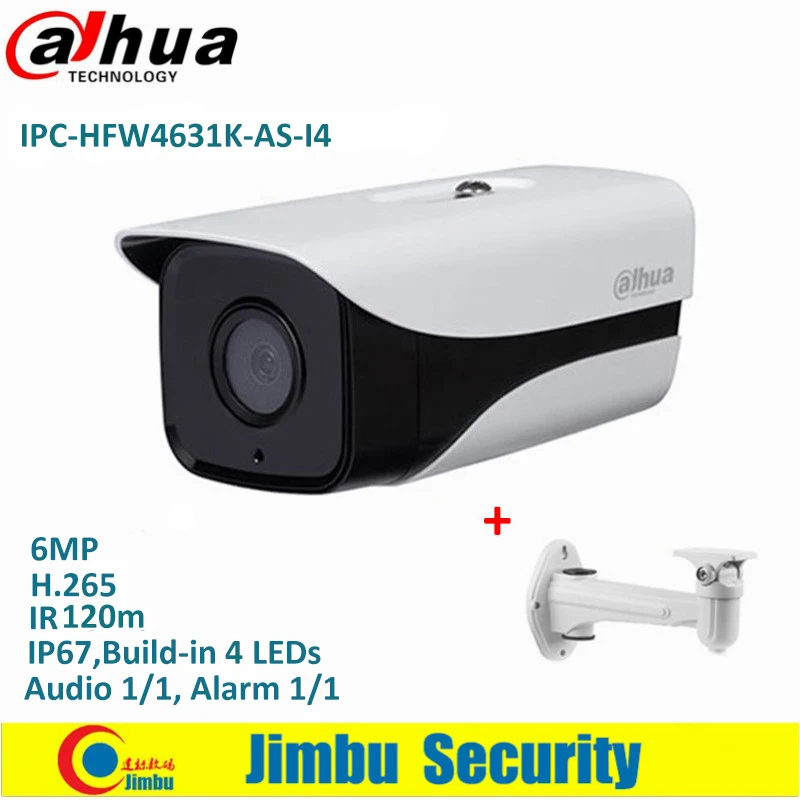 Dahua IPC-HFW4631K-AS-I4 6Mp Stellar Bullet IP Camera H.265 IR120m built-in SD Card Audio Alarm interface IP67 POE CCTV Camera цена Dahua IPC-HFW4631K-AS-I4 6Mp Stellar Bullet IP Camera H.265 IR120m built-in SD Card Audio Alarm interface IP67 POE CCTV Camera цены онлайн