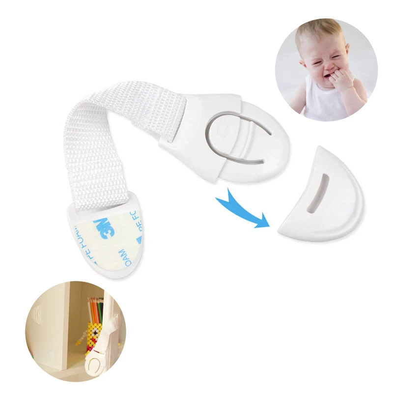 

10pcs/Lot Baby Protection Drawer Door Cabinet Cupboard Toilet Safety Locks Infant Kids Safety Care Plastic Locks Strap Wholesale