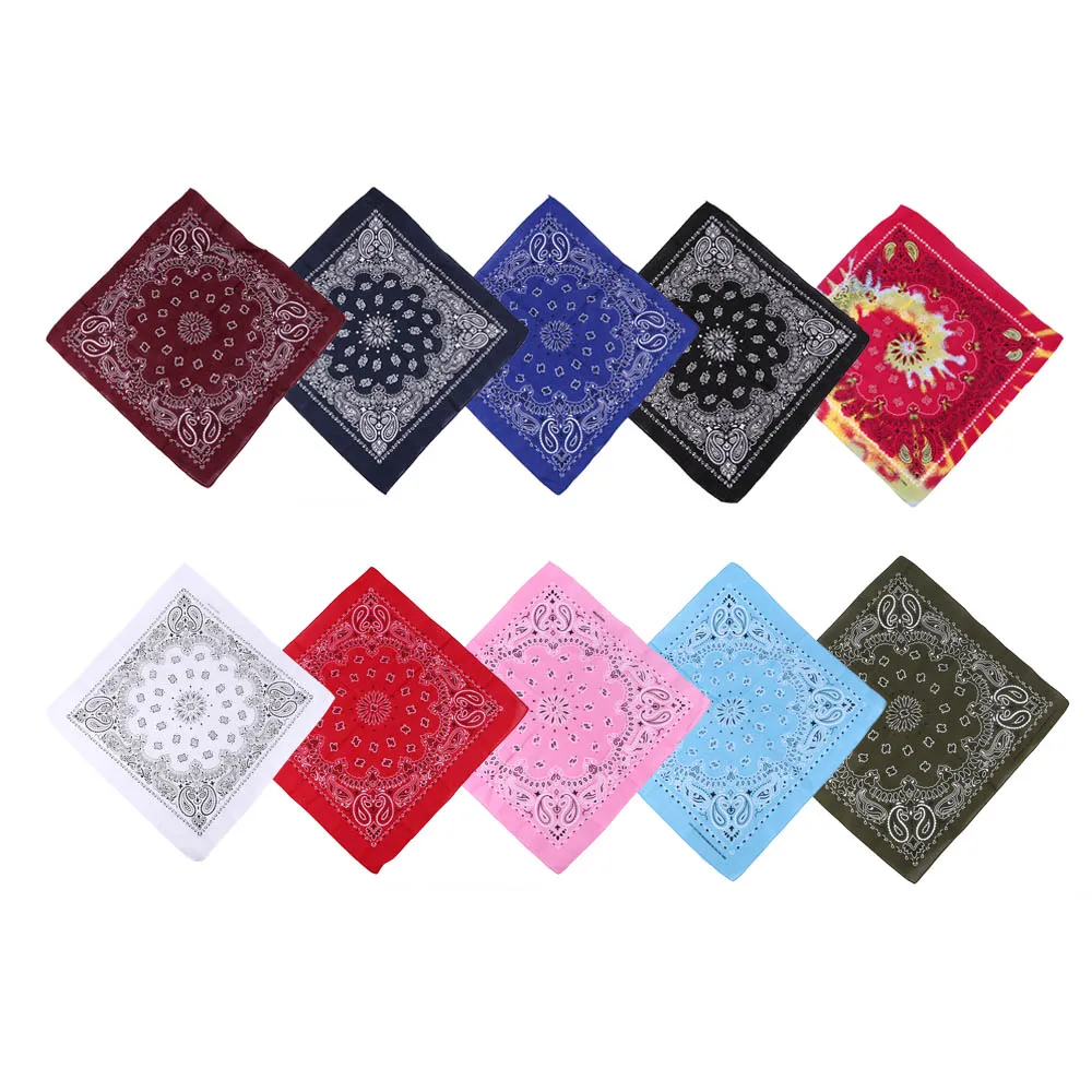 

Chic Multipurpose Hip-hop Unisex Paisley Bandanas Hair bands Single Sided Head Wrap Scarf Wristscarf Accessories