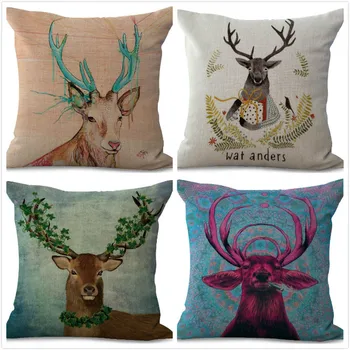 

New Cushion Printed linen cushion Cover bear cool cartoon child style covers home sofa bed car room Dec wholesale FG630