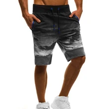 Новые летние мужские Фитнес шорты модные Повседневное Спортзалы, бодибилдинг тренировки Мужской до середины икры Длина Короткие штаны брендовые штаны