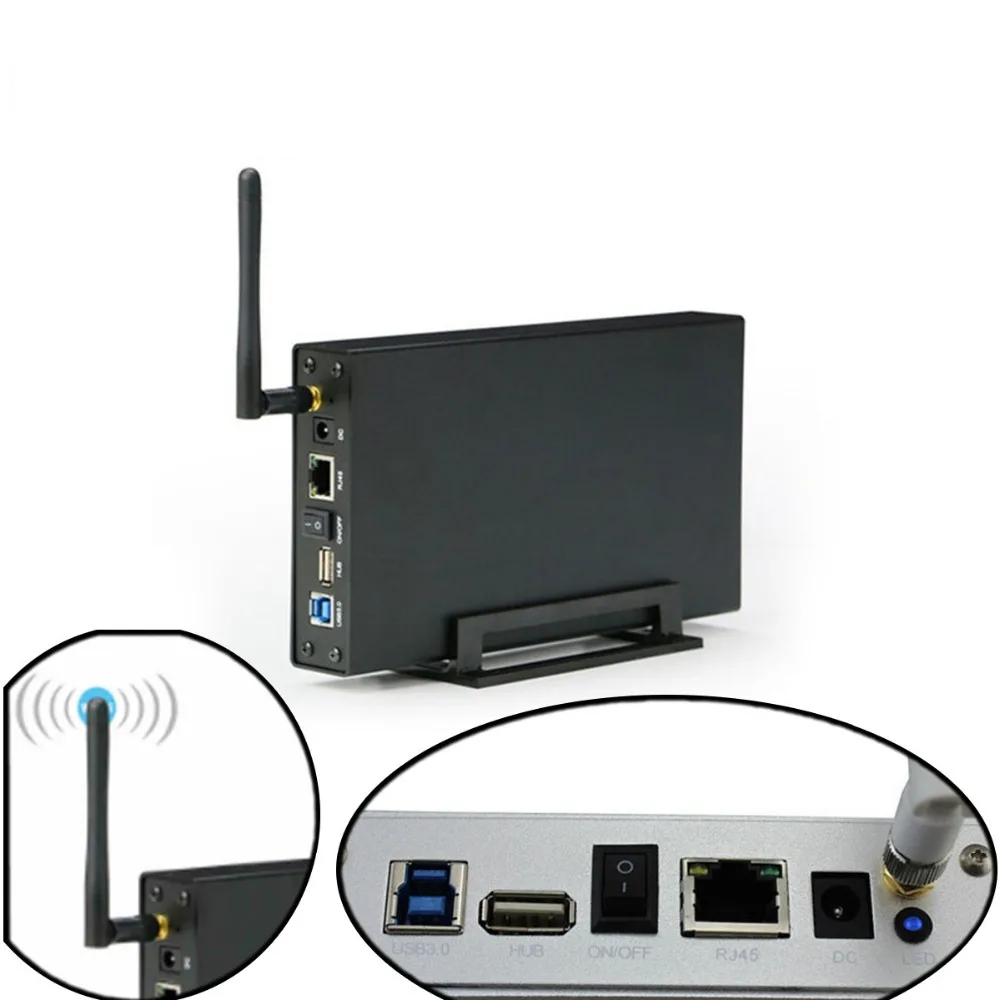 

BS-U35WF Wireless Hdd Box-Black Storage Devices 6TB 2.5"3.5"SATA HDD/SSD Enclosure Nas LAN Share RJ45 Ethernet Wireless Devices