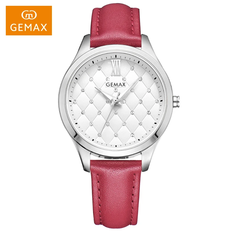 GEMAX Luxury Women Watches Genuine Leather Quartz Watch Women's Fashion Brand Diamond Watch with Luxury Gift Package MX2118 (23)