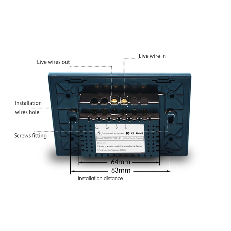 Настенный выключатель для вентилятора 110 ~ 250 В переменного тока|switch dimmer|glass panel
