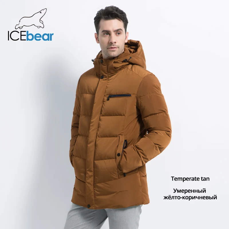 ICEbear2019 Новые мужские зимние пальто высокого качества Мужская куртка Модная мужская одежда Теплая мужская парка MWD19835D - Цвет: M103