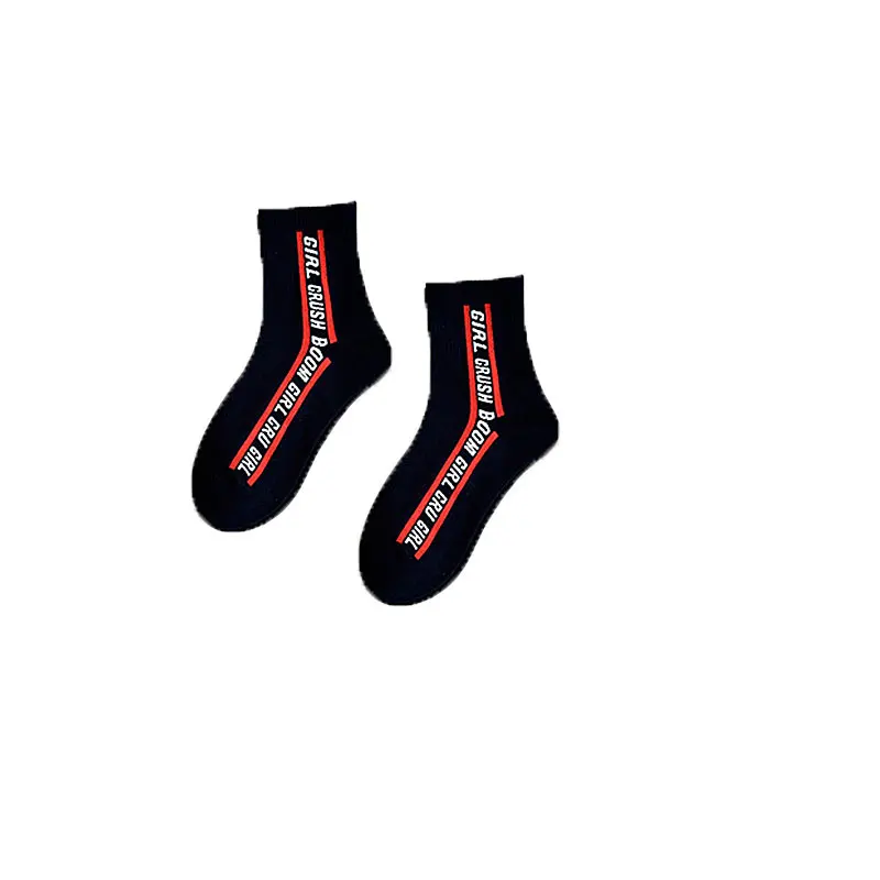 Летние художественные носки с буквенным рисунком, женские короткие носки Harajuku для скейтборда, модные мягкие дышащие хлопковые носки с низкой лодыжкой, забавные носки - Цвет: 6