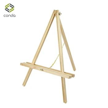 

Conda Adjustable 22 inch Wooden Easels Portable Beech Wood A-Frame Desktop Easel Advertisement Exhibition Tripod Painting Stand