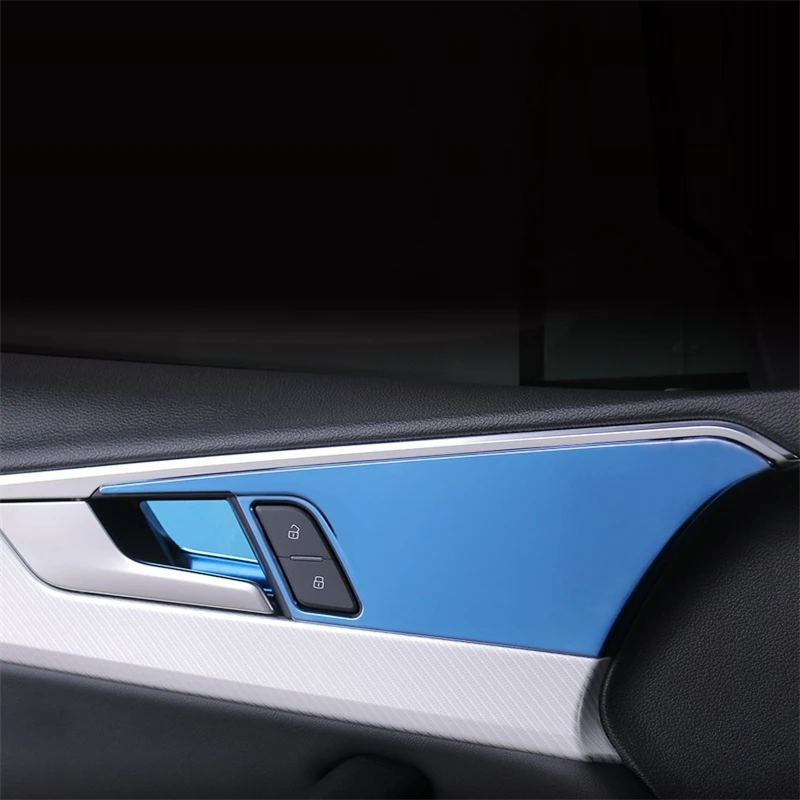 

Car Auto Decorative Automovil Handle Door Control System Interior Dashing Bright Sequins Accessories Trim 17 18 19 FOR Audi A4L