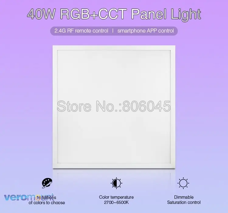 Milight 40 Вт RGB+ CCT светодиодный свет панели FUTL02(625*625) 2,4 г дистанционное управление смартфон приложение Wi-Fi управление Amazon Alexa Голосовое управление