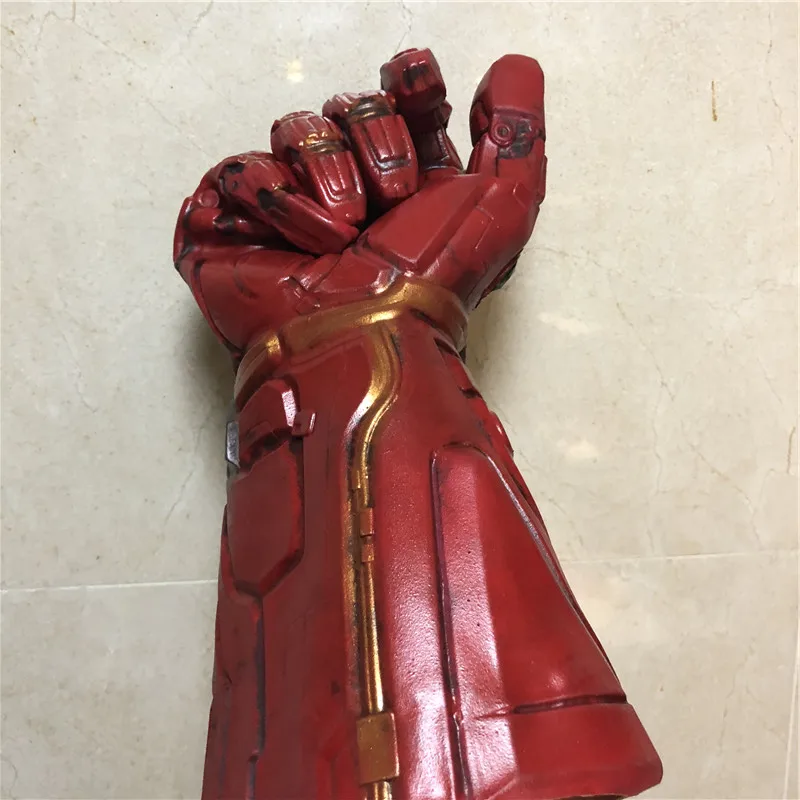 1:1 Endgame Железный человек Тони Старк светодиодный светильник Thanos Gauntlet камень косплей перчатки Гибкие пальцы латекс