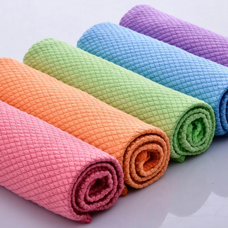 KHGDNOR Soft Microfiber Cleaning Towel Absorbable Glass Kitchen Cleaning Cloth Wipes Table Window Car Dish Towel Rag