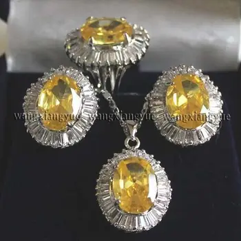 

Free shipping South Link Earrings/Ring/ Necklace Pendant AALD1038 set (A0425)