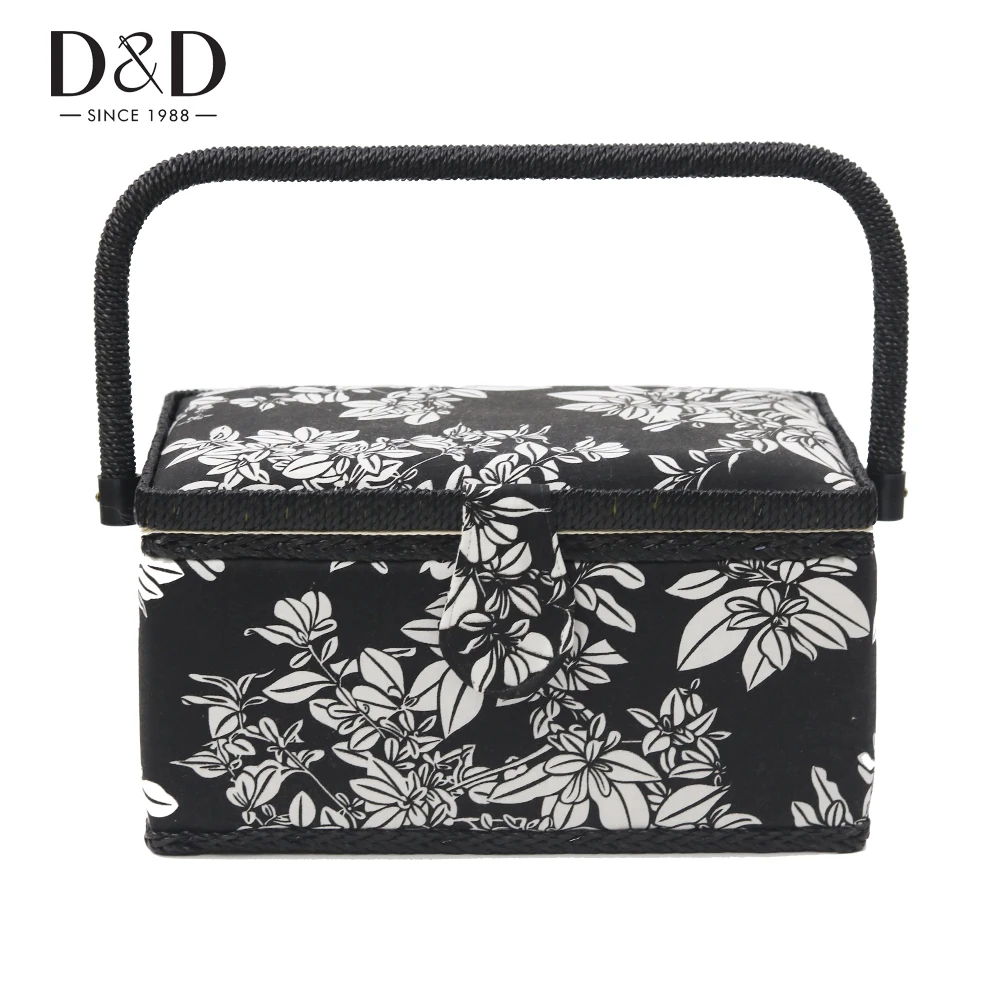 

D&D Handmade Crafts Gift Box Sewing Storage Basket Household Sewing Accessories Storage Box Organizer 27.5*17.5*14CM