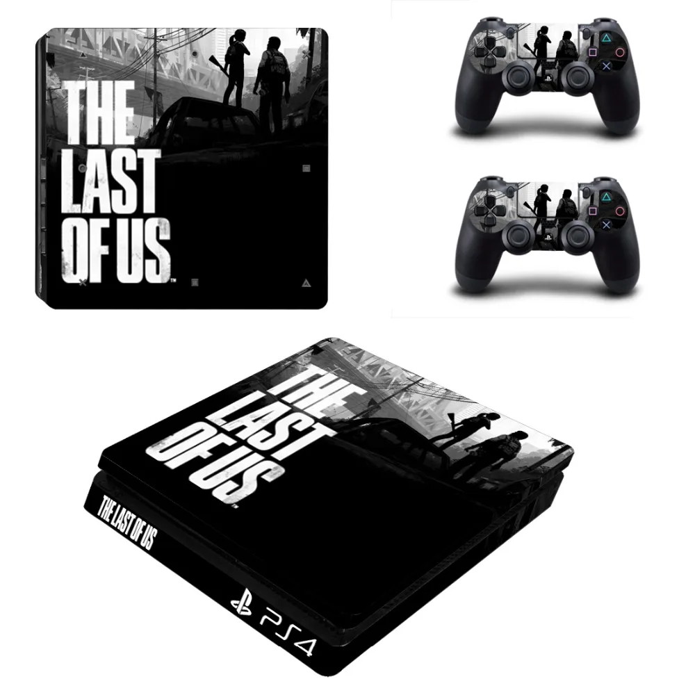 

PS4 Slim Skin Cover The Last of Us Sticker Vinly Decal Kit for Sony for PlayStation 4 S Slim Console and 2 Controller