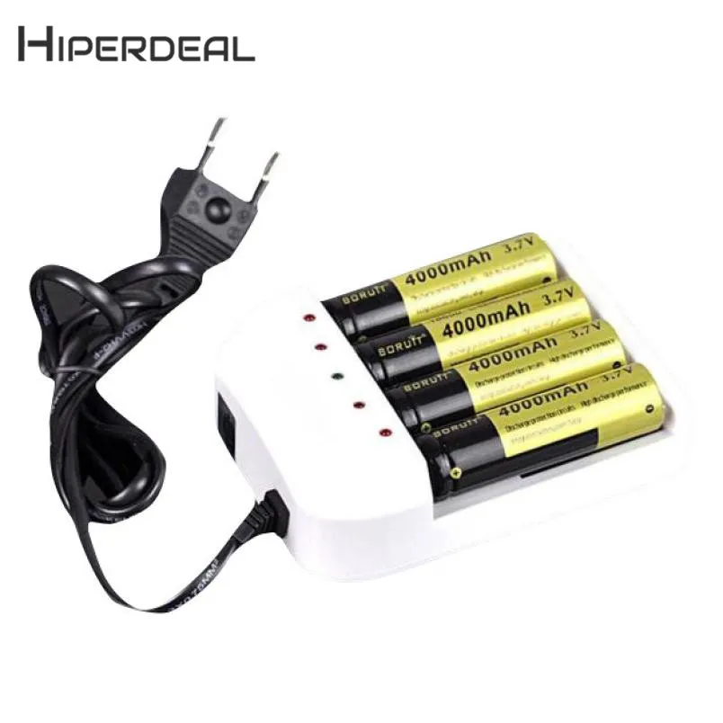 HIPERDEAL Новый универсальный i4 Интеллектуальный литий-ионный/NiMH 18650/26650/AA/AAA зарядное