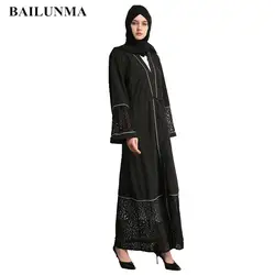 Мода открыть абайя Дубай роковой ете 2018 для женщин исламское платье исламская костюмы moslim jurken ислам марокканский кафтан