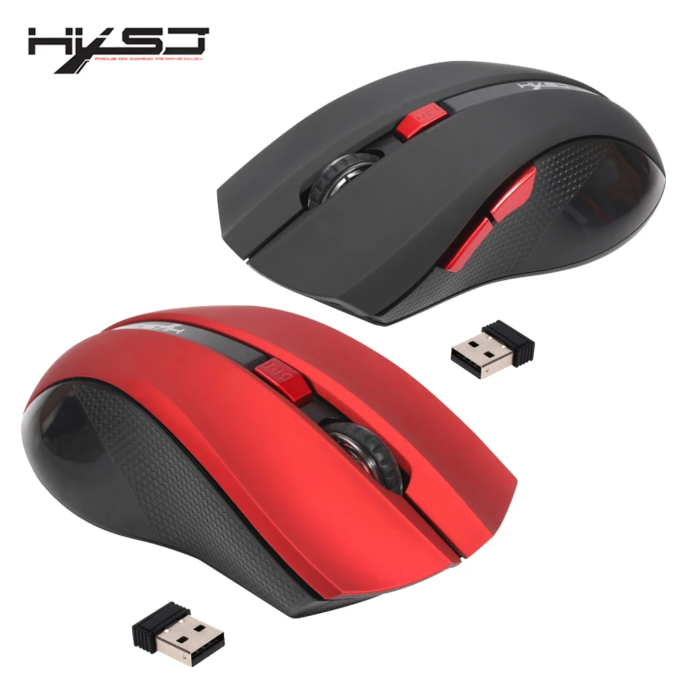 

HXSJ 2.4G Wireless Gaming Mouse Mice Adjustable 2400 DPI with 6 Buttons Ergonomic Optical Office Laptop PC Notebook Computer